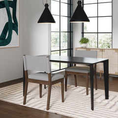 Upholstered Dining Chair Dark Brown (Set of 2)